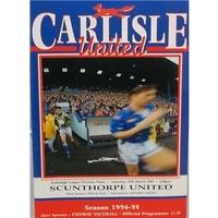 Carlisle Utd v Scunthorpe Utd - Division 3 - 25th March 1995