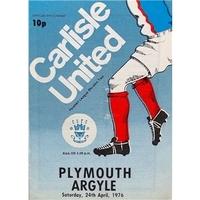 carlisle utd v plymouth argyle division 2 24th april 1976