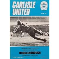 Carlisle Utd v Middlesbrough - Division 1 - 27th Aug 1974