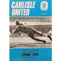 Carlisle Utd v Stoke City - Division 1 - 7th Sept 1974