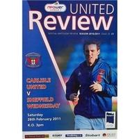 carlisle utd v sheffield wednesday league 1 26th feb 2011