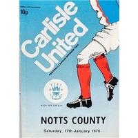 Carlisle Utd v Notts County - Division 2 - 17th Jan 1976