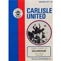 carlisle utd v gillingham division 3 18th march 1978