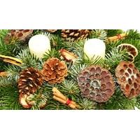 Candles and Pines Basket