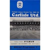 Carlisle Utd v Fulham - Division 2 - 16th Nov 1968