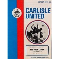 Carlisle Utd v Hereford Utd - Division 3 - 11th April 1978