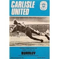 carlisle utd v burnley division 1 1st april 1975