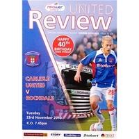 Carlisle Utd v Rochdale - League 1 - 23rd Nov 2010