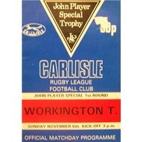 Carlisle v Workington Town - Rugby League John Player Trophy 1st Round - 6th November 1983