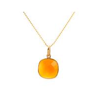 carnelian 18 karat gold vermeil necklace