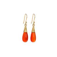 Carnelian 18 Karat Gold Vermeil Earrings