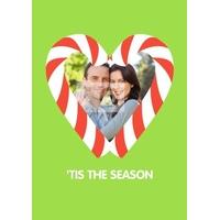 candy heart photo upload christmas card