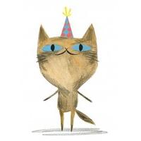 Cat in a Birthday Hat | Birthday Card | OD1088