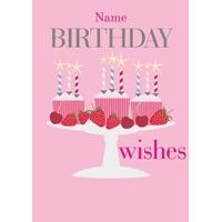 Cake Stand | Personalised Birthday Card