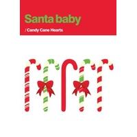 candy cane hearts recipe card christmas card mw1005