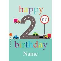 Cars | 2nd Birthday Card