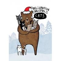 Cats For Christmas| Funny Christmas Card |WB1112