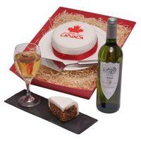 canadian cake wine hamper