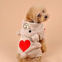 Cat / Dog Costume / Hoodie Brown / Gray Dog Clothes Winter / Spring/Fall Bear Cute / Cosplay