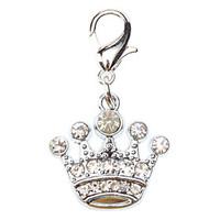 cat dog tag rhinestone tiaras crowns silver alloy