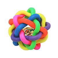 Cat Toy Dog Toy Pet Toys Ball Chew Toy Bell Nobbly Wobbly Multicolor Rubber