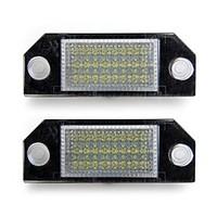 car number license plate lamps white 24 led lights bulbs for ford focu ...