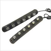 Carking Waterproof Flexible Eagle-eye 6SMD Car Decorative Daytime Running Light-Black(2PCS)