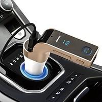 CAR Bluetooth FM Transmitter With TF/USB flash drives Music Player SD and USB Charger Features