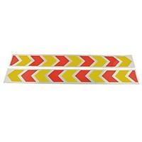 Car Auto Pattern Safety Reflective Stickers-(2Pcs)Yellow Red