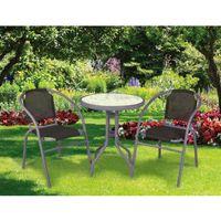 Calella Bistro Set 3 piece (Black)