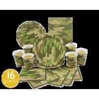 Camouflage Basic Party Kit 16 Guests