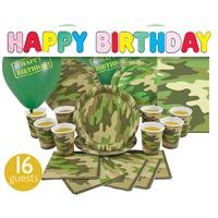 Camouflage Ultimate Party Kit 16 Guests