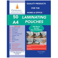 Cathedral Products A425050 A4 Laminating Pouches 250 micron Pack 50