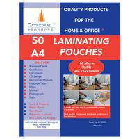 Cathedral Products A416050 A4 Laminating Pouches 150 micron Pack 50