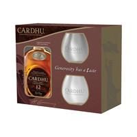 Cardhu 12 Year Whisky 70cl with Two Glasses Gift Set