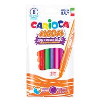 carioca neon fibre tip pens pack of 8