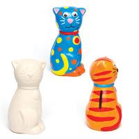 Cat Ceramic Coin Banks (Box of 10)