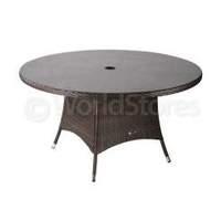 cannes rattan round 140cm table in brown