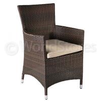 Cannes Rattan Brown Carver Chair
