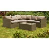 Cannes Large Modular Corner Sofa Set in Mocha Brown