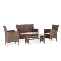 Capri Lounge Set Espresso and Ivory