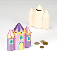 Castle Ceramic Coin Banks (Pack of 10)