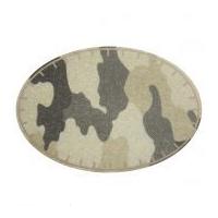 camouflage oval iron on patches green