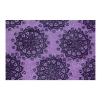 camelot fabrics mandala printed hard craft felt lavender purple