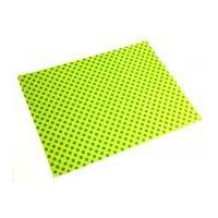 Camelot Fabrics Spotty Printed Soft Craft Felt Chartreuse Green