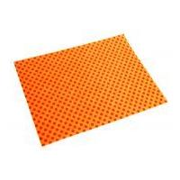 camelot fabrics spotty printed hard craft felt orange