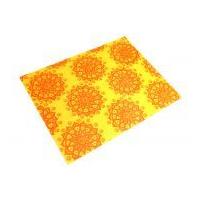 camelot fabrics mandala printed hard craft felt lemon yellow