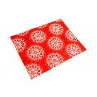 Camelot Fabrics Mandala Printed Soft Craft Felt Red