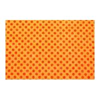 Camelot Fabrics Spotty Printed Hard Craft Felt Orange