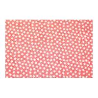 Camelot Fabrics Star Printed Hard Craft Felt Coral Pink